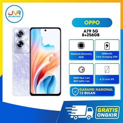 Jual Oppo A79 5G 8 256GB 8GB Extended RAM Garansi Resmi 1 Tahun