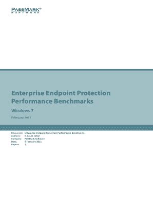 Fillable Online Enterprise Endpoint Protection Performance Benchmarks