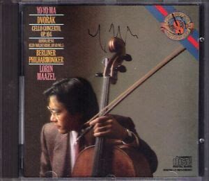 Yo Yo Ma Signed Dvorak Cello Concerto Lorin Maazel Cbs Cd Silent