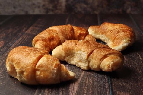 Premium Photo Close Up Croissants Of Breakfast On Table