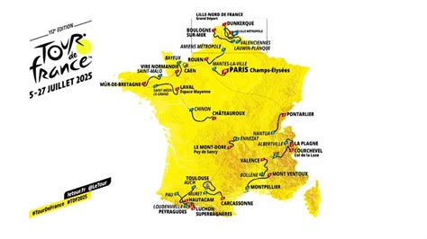 CARTE Tour de France 2025 découvrez le parcours et les étapes