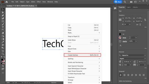 How to Outline Text in Adobe Illustrator – TechCult