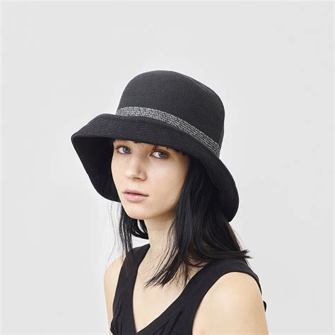 Mature Ha Wp Paper Braid Hat Switch Wide Mix Brown Black