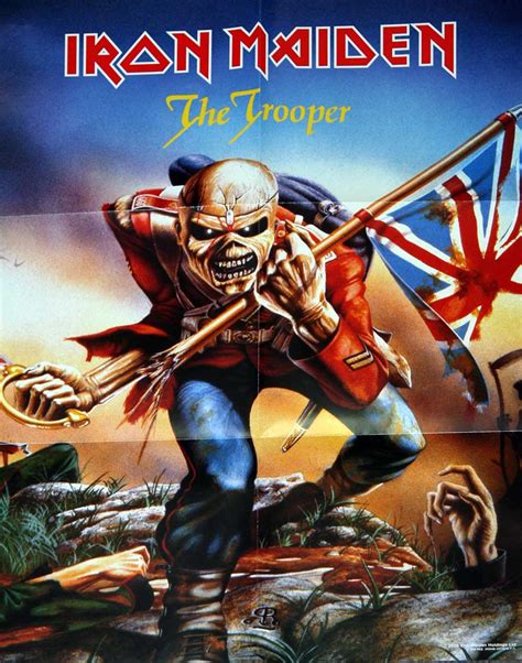 IRON MAIDEN The Trooper / Another Life Blue Vinyl + Poster 7" Single Vinyl Album Cover Gallery ...