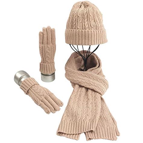 Chapeau Gants Charpe Ensemble Pour Femmes Dames Filles Doux Chaud