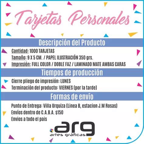 1000 Tarjetas Personales Doble Faz Laminado Mate En Venta En Capital