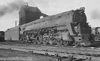 Pennsylvania Railroad Photo 4 6 4 4 Steam Locomotive 6130 Train 1945