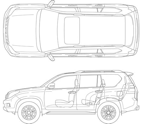 Toyota Land Cruiser Prado Blueprint Toyota Land Cruiser Prado Land