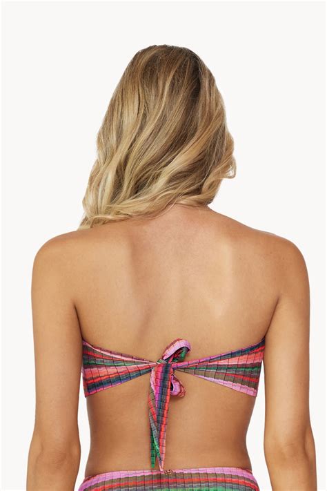 Pilyq Swim Jetty Stripe Strapless Bikini Top