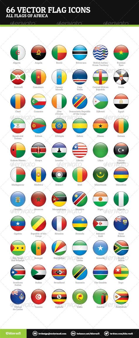 African Flags Vector Graphicriver African Flags Vector Web Icons