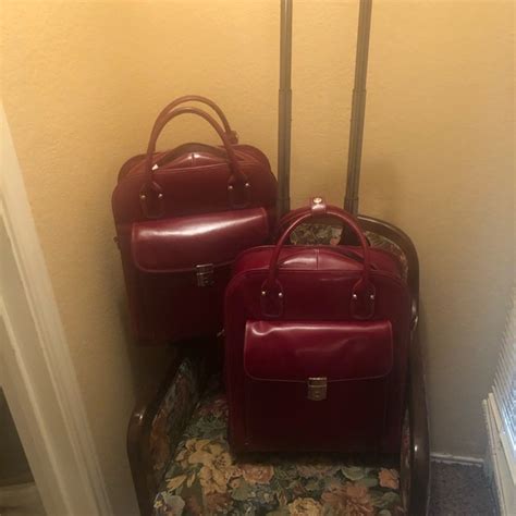 Mcklein Bags Mcklein Red Laptop Bags Withwo Roller Poshmark