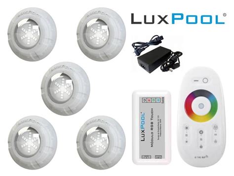 Kit Ilumina O Piscina Controle Leds Rgb W Fonte Luxpool