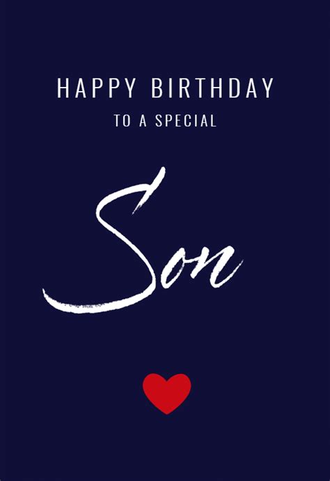 To A Special Son Birthday Card Free Greetings Island