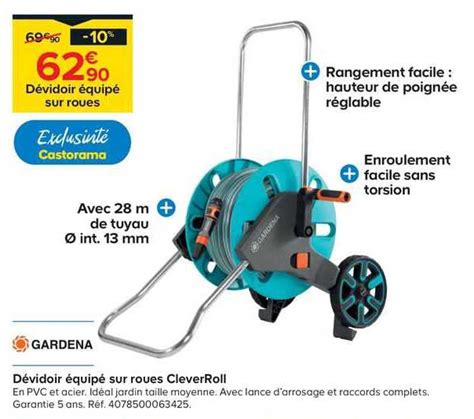 Promo D Vidoir Quip Sur Roues Clever Roll Gardena Chez Castorama