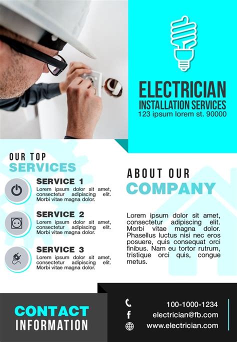 Electrician Flyer Template - Tradebit