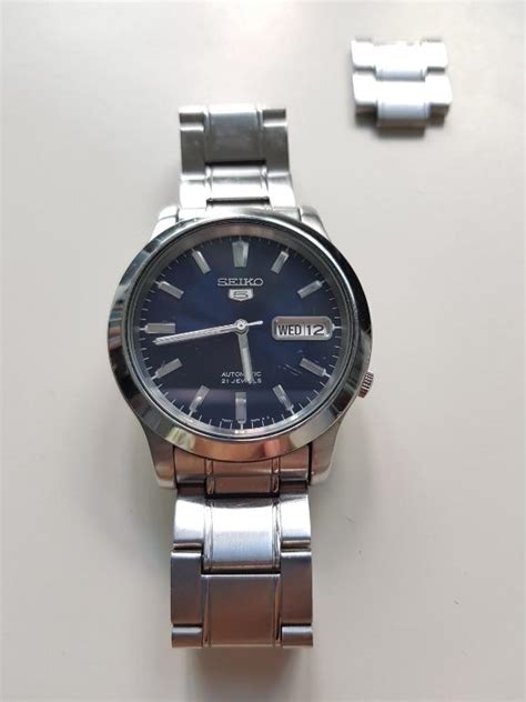 Seiko 5 Mens Snk793 Automatic Watch With Blue Dial Mens Fashion