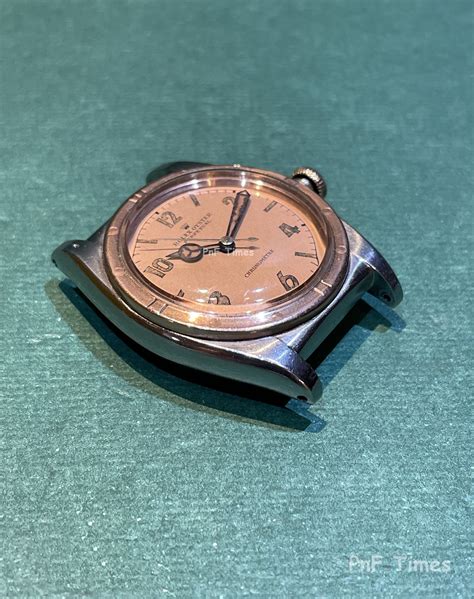 Rolex 3372 RG SS Oyster Perpetual Bubble Back With Pink Dial SOLD