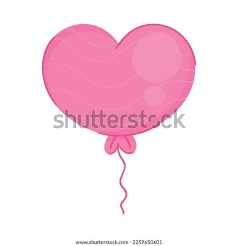 Heart Balloon Helium Floating Icon Stock Vector Royalty Free