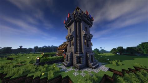 Minecraft How To Build Medieval House Watch Tower Minecraft Map