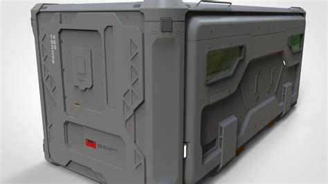 Sci Fi Cargo Container 2 3D Model By Chtazi