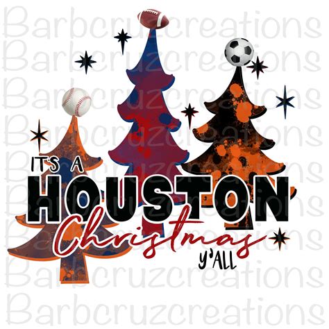 Houston Sports Christmas Png Soccer Baseball Football Png