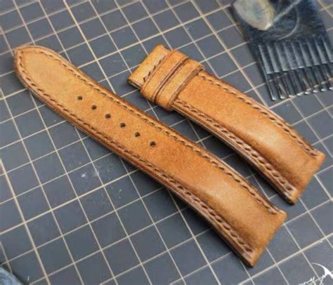 Custom Italian Pueblo Genuine Leather Watch Strap With Stainless