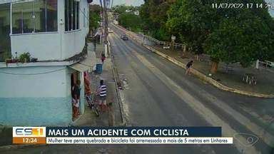 Gazeta Meio Dia Ciclista tem perna quebrada após ser atingida por