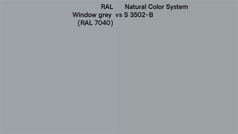 Ral Window Grey Ral 7040 Vs Natural Color System S 3502 B Side By