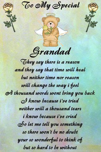 Keep Sake In Loving Memory Grave Card Any Relatve Poem Grandad In