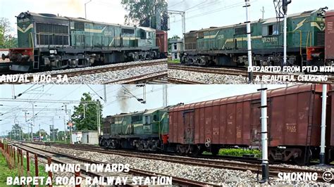 UDL ALCO WITH BCNA FREIGHT DEPARTURE WITH BEAUTIFUL CHUGGING AND