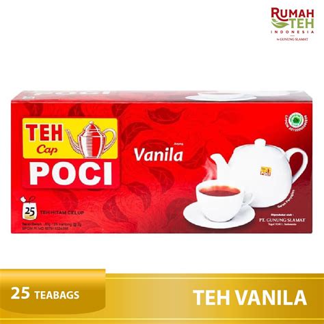 Teh Celup Cap Poci Aroma Vanilla 25 Bags - Teh Poci - Tea Bag | Shopee Indonesia