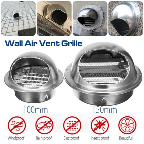 60mm 250mm Stainless Steel Wall Ceiling Air Vent Ducting Ventilation