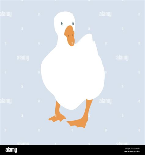 Cute Goose Isolated Flat Vector Cartoon Illustration Stock Vector Image And Art Alamy