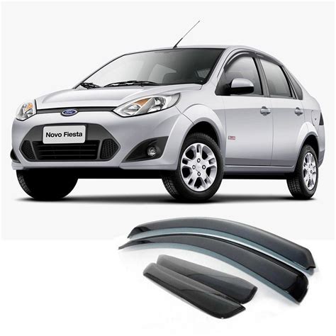 Calha De Chuva Ford Fiesta Sedan 2002 A 2011 4 Portas TG Poli Defletor