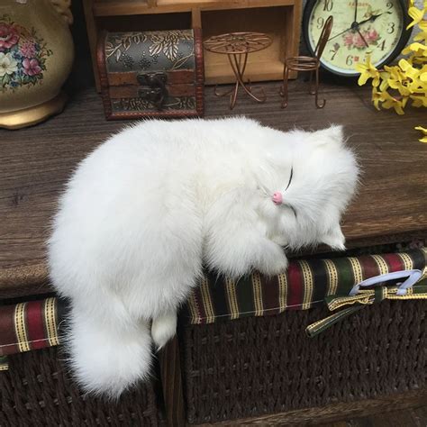 Piece Sweet Artificial Real Fur Made Cats Toy Sleep Baby Kat Kittens Pussy Cat Doll