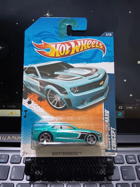 Hot Wheels Nightburnerz Chevy Camaro Concept Teal Hobbies Toys Toys Games On Carousell