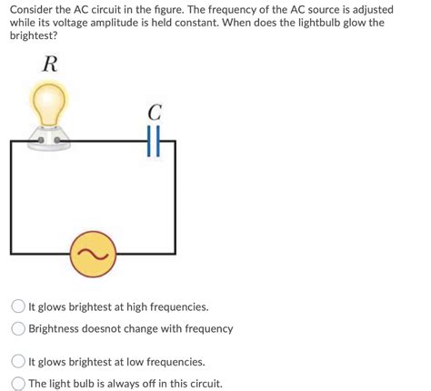 Solved Consider The Ac Circuit In The Figure The Frequency Chegg