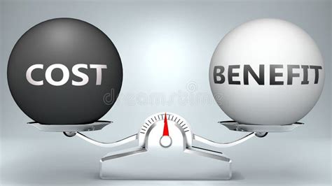 Cost And Benefit In Balance Pictured As A Scale And Words Cost