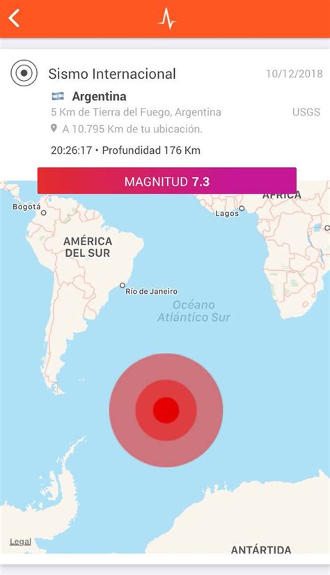 SkyAlert on Twitter Sismo en el Atlántico Sur M7 3 USGS Epicentro