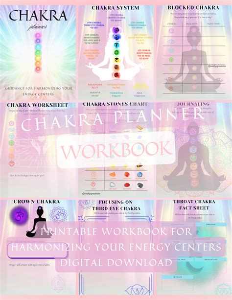 7 CHAKRAS WORKBOOK Chakra Planner Workbook Chakra Guide Printable