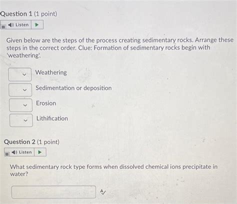 Solved Question 1 1 Point Listen Given Below Are The Steps