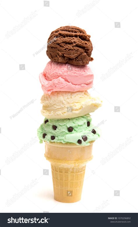 Stacked Ice Cream Cone Vector