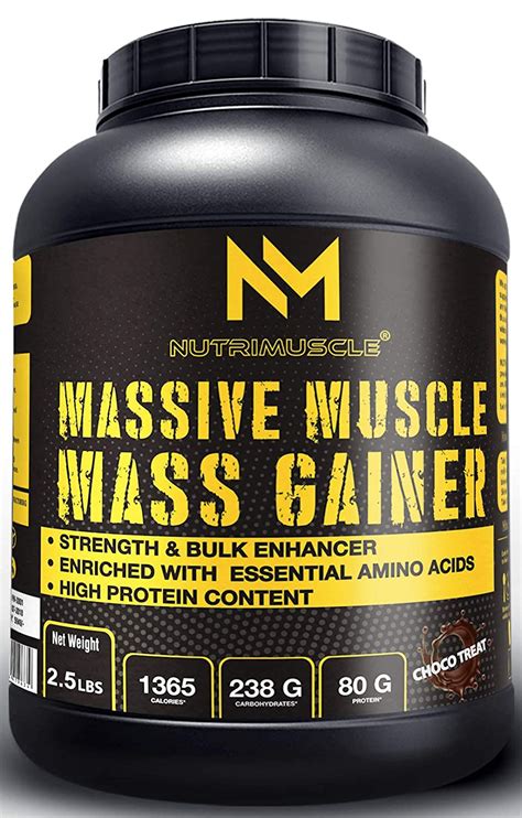 Nutrimuscle Massive Muscle Mass Gainer Bcaa Body Supplement