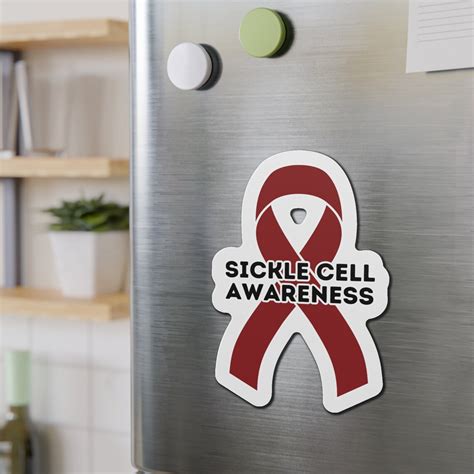 Sickle Cell Awareness Ribbon Magnet Burgundy Ribbon Sickle Cell Awareness Month Support