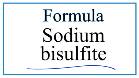 Bisulfate Ion Formula