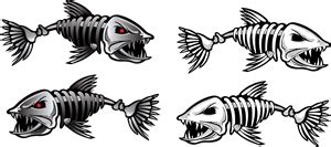 Skeleton Fish Logo PNG Vector (PDF) Free Download