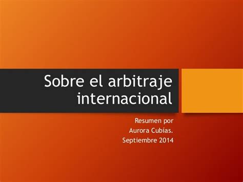 Arbitraje Internacional