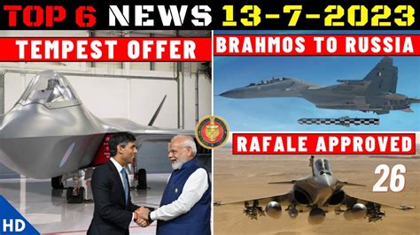 Indian Defence Updates Tempest Offer Russia Brahmos Alcm Order