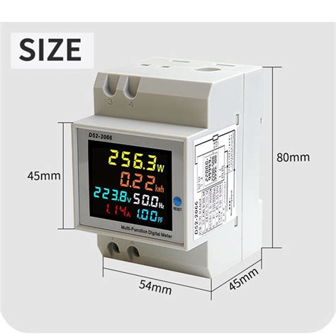 Din Rail Ac Monitor In A Voltage Current Power Factor Active Kwh