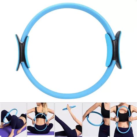 Anel Arco Pilates Yoga Tonificador Flex Vel Treino Fitness Cor Azul